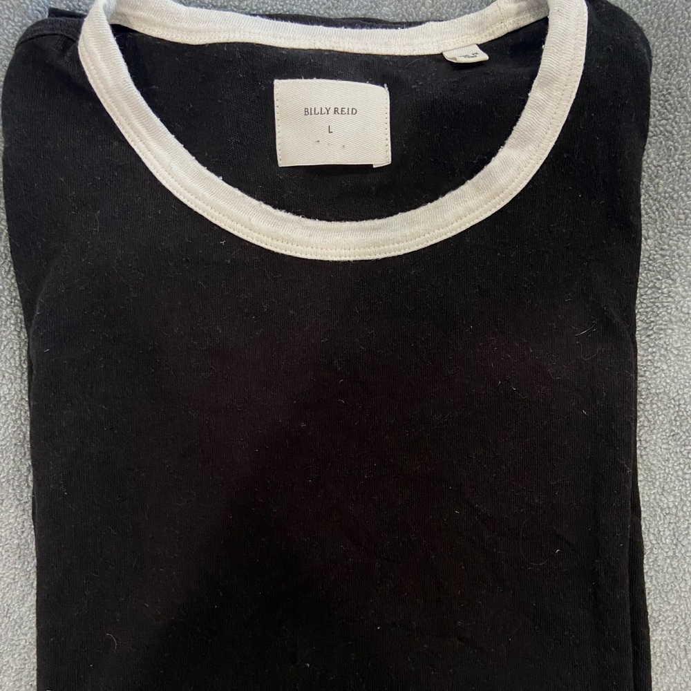 Billy Reid Black and White T-Shirt Size Large